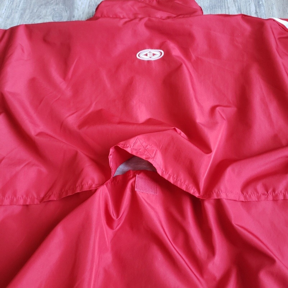 Easton Mens Vintage 80s 90s Jacket Red‎ Baseball Track Coach Vented Windbreaker - Picture 6 of 12